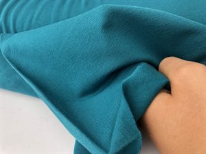 Bomuldsjersey - petrolgrøn, udgår